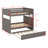 Wood Bunk Bed With Trundle, Guardrails-1380196304