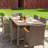 Robbie 6 - Person Acacia Wicker Patio Dining Set with Rectangular Table