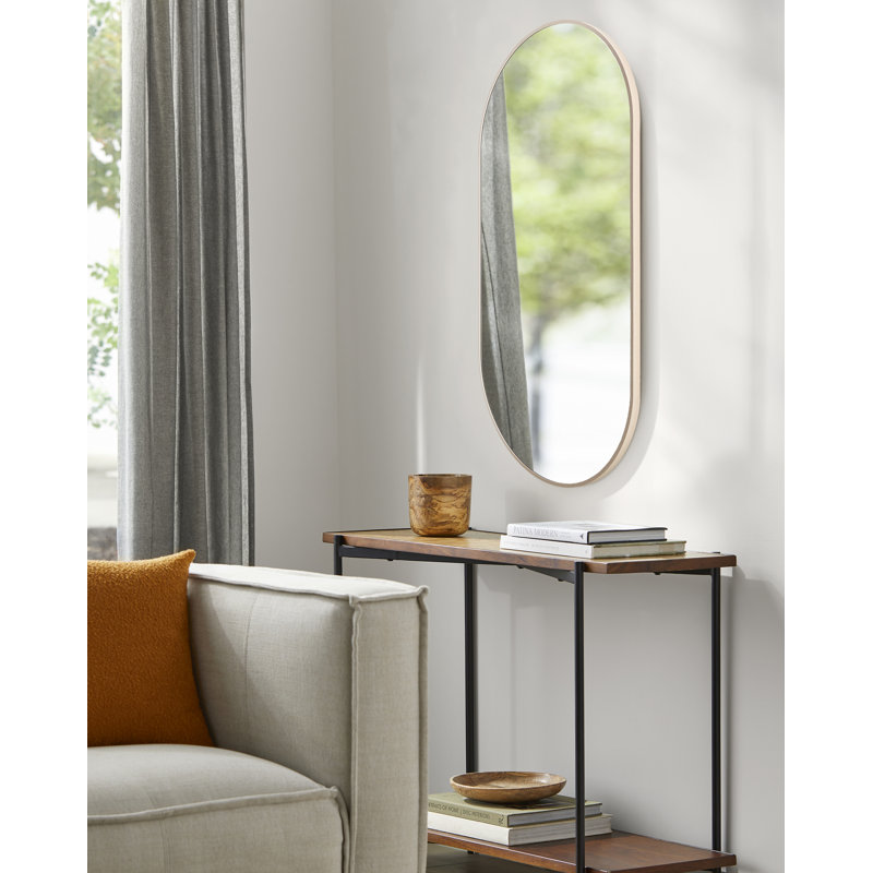 Destefano Essence Accent Mirror, 39" x 20", Bleached Oak