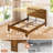 King Bed Frame With Headboard And Footboard, With Under Bed Storage, LED Lights, Charging Station,1200Lbs Capacityall-Metal Support System, No Box Spring Needed, Easy Assembly,Rustic Brown-855985207-855985205