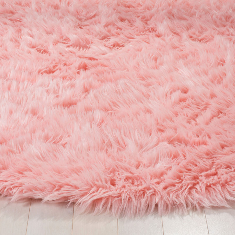 Tapis rose Martinette, Rond 3 pi