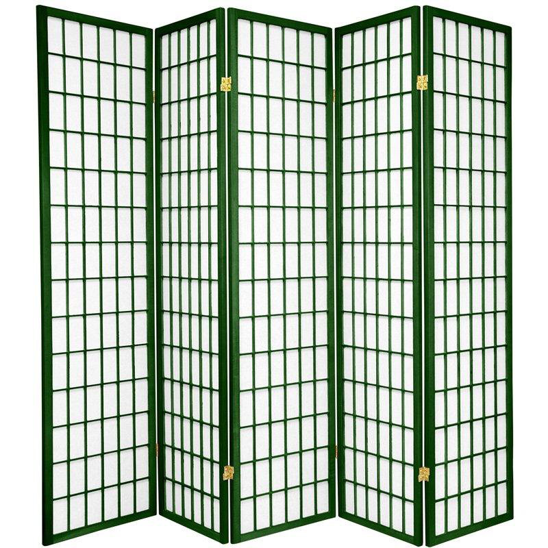 Cloison de style Shoji Niemann 70,5 pouces, 6, Vert