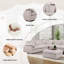 Canapé modulaire surdimensionné de 144 po avec repose-pieds modulaire rembourré 7 places en chenille de 144 po-202483410