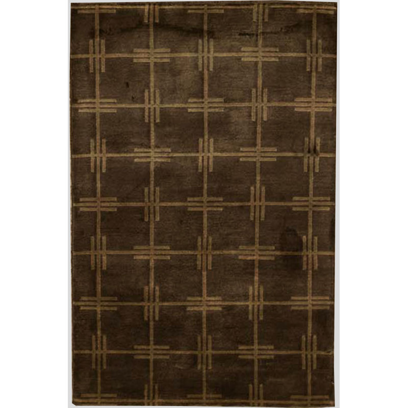 Hand-Knotted High-Quality Brown Area Rug
