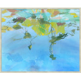 Lotus Reflecting' Framed Print on Canvas