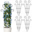 Paquet de 4, treillis en métal pour plantes en pot de 32 po de hauteur, noir-787146679