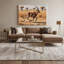 Faune sauvage, art mural sur toile brune-14876668