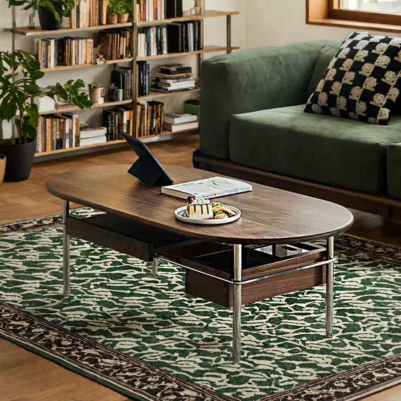 Medieval-style solid wood coffee table