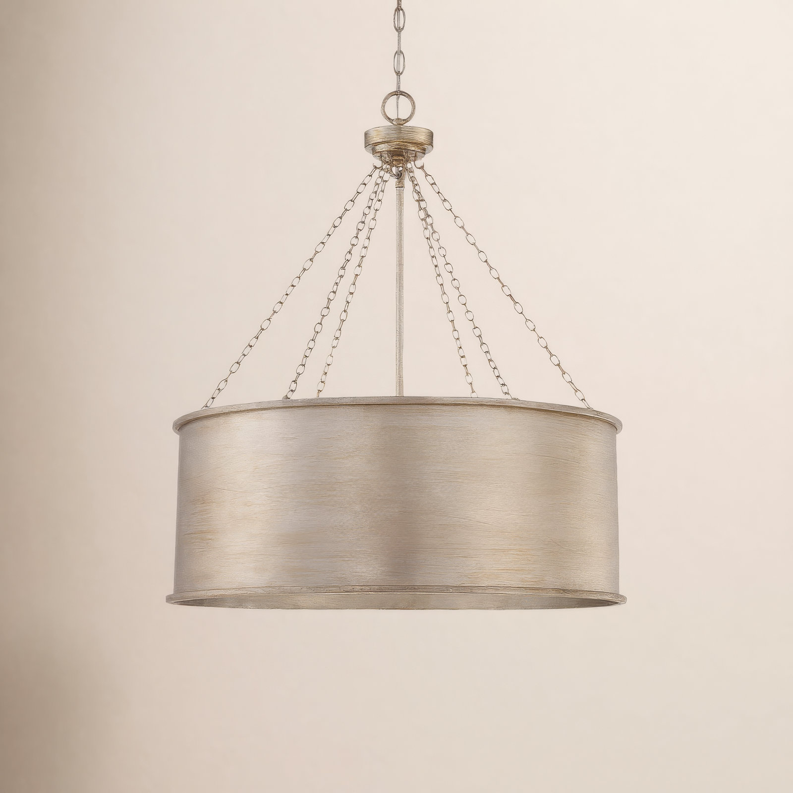 Soho 6-Light Chandelier, Silver Patina, 6 Lights, 29" H x 25" W x 25" D