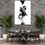 Art mural cheval cosmique abstrait moderne