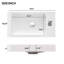 Meuble-lavabo flottant moderne de 18,5 po avec lavabo en résine - parfait pour les petites salles de bain, rangement à gauche