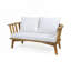 Causeuse d'extérieur en bois d'acacia avec coussins
