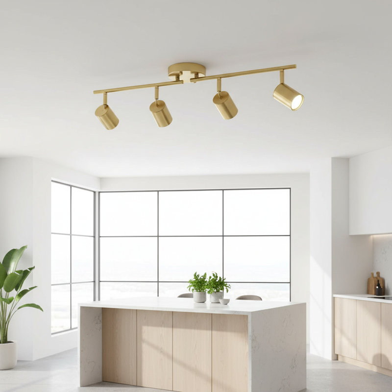 Plafonnier à 4 lumières avec bras pliables