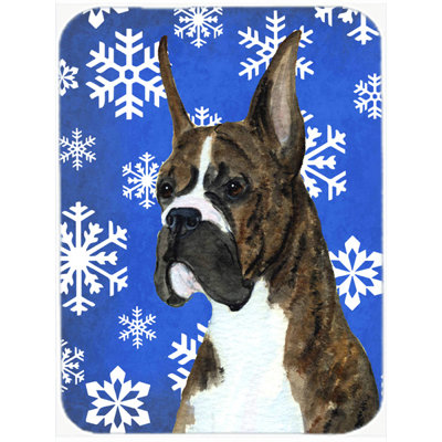The Holiday Aisle Ashlynn Boxer Glass Cutting Board