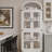 71.6'' Tall Arched Pantry Cabinet with Doors, Farmhouse Storage Cabinet with Shelf, 5 Tier Freestanding Bookcase for Kitchen Dining Room Living Room, Black