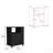 Microwave Cabinet, Single Door, Three Side Shelves - Black-1784281009