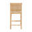 Modern and Contemporary Natural Wood and Rattan Counter Stool