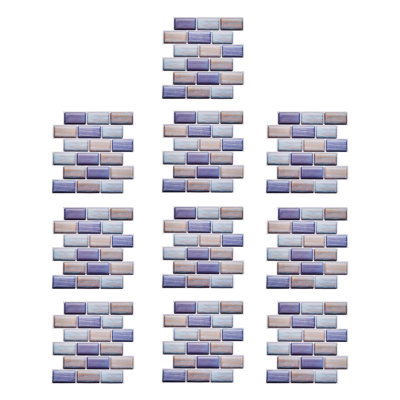 10Pcs Self-Adhesive Wall Tile Stickers