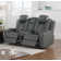 Meghean Breathable Leather Power Recliner Loveseat Power Headrest With Multi-Functional Center Console, Bluetooth Audio