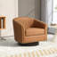 75.2Cm Wide Tufted Swivel Barrel Chair-926794880