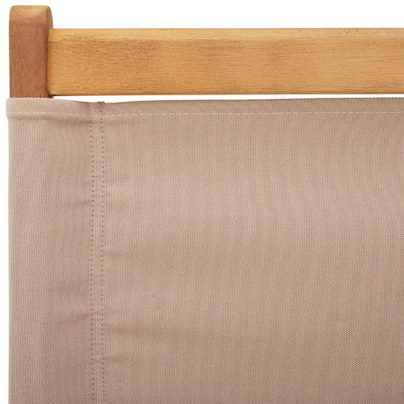 24-4 Polyester/Polyester Blend Garden Chair With Cushion Folding Chair Set, Taupe
