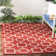 Arneshia Geometric Red/Bone Area Rug