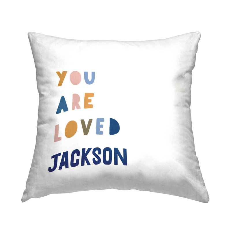 Coussin personnalisé You Are Loved Boy's par Leah Straatsma, Oui