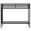 Lit simple en métal au-dessus d'un lit superposé noir - Espace, bruit, s'adapte aux matelas, installation rapide, réversible, sécurité idéale pour les petites pièces, assemblage, placement en premier, chambre à coucher