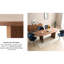Table à collation moderne de style Mid-Century - noyer, espace compact avec texture noyer pour espaces restreints, style