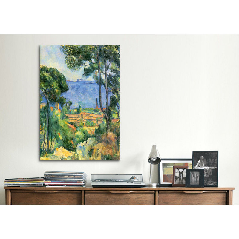 « forest of trees » par paul cezanne, reproduction d’art sur toile, H 26 po x l 18 po x P 1,5 po, Toile tendue, Pas de tapis