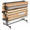 Étagère de rangement industrielle à 5 tablettes robustes - support d'organisation en acier à double face de l 59 po x P 35,4 po x H 66 po, capacité de 2100 lb avec roulettes