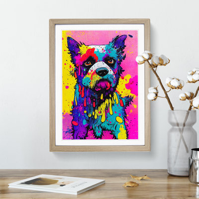 Dog Drip No.2 Abstract - Single Picture Frame Print