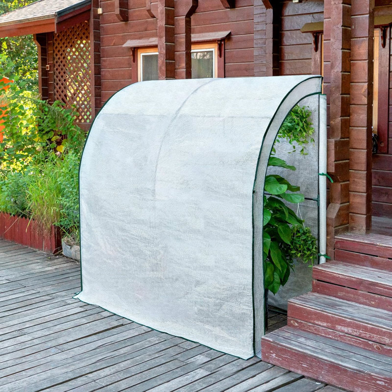 Blaxton 6.56 Ft W x 3.28 Ft D Lean-to Greenhouse, White