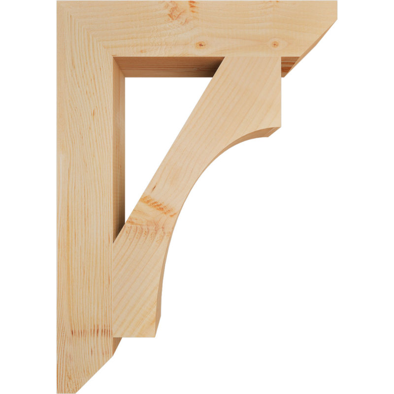 Wood Bracket/Corbel, Douglas Fir, 28" H x 3.5" W x 20" D