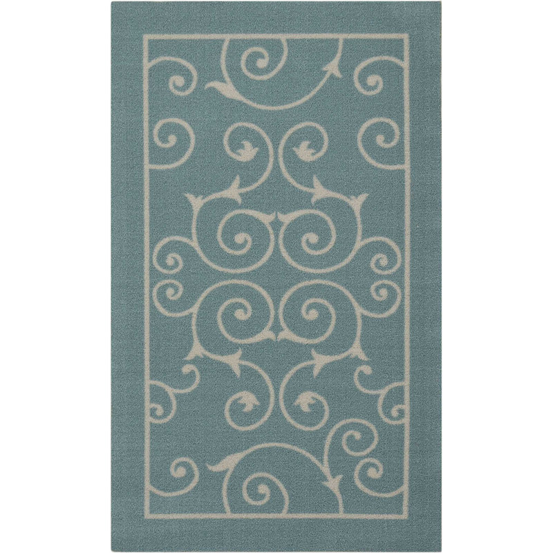Tapis blanc moderne Dian, Rectangle 2 pi 3 po x 3 pi 9 po