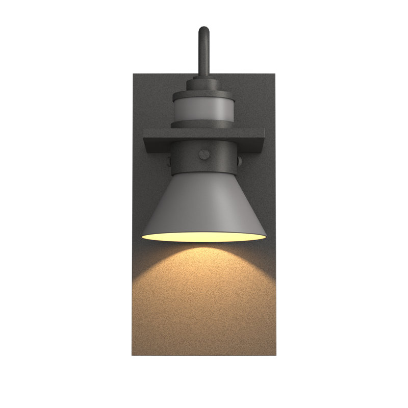 Erlenmeyer 1 - Bulb Outdoor Barn Light, Coastal Burnished Steel, Natural Iron