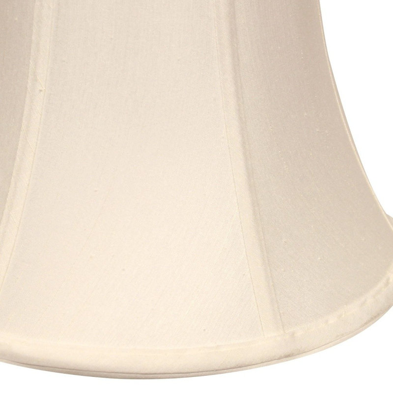 Abat-jour tambour Monay Shantung, H 10 po x l 18 po x P 18 po, Blanc