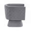 1 pièce Fauteuil pivotant en velours gris Tissu d'ameublement en bois massif Motif de losanges à dossier cousu Fauteuil confortable Mobilier de salon-123012897