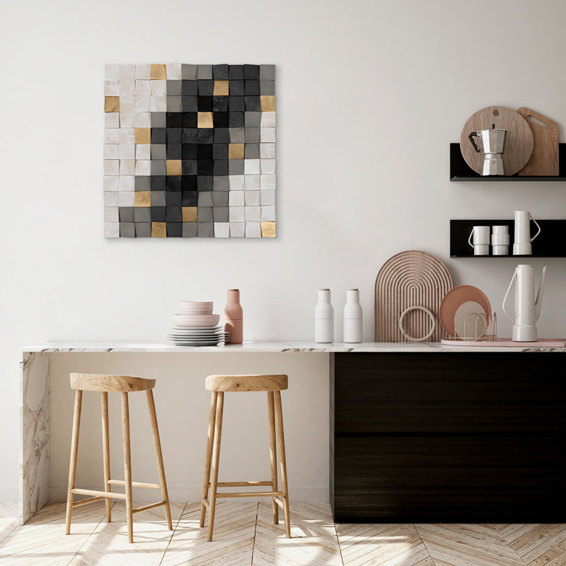 Gilded Clouds print on wood