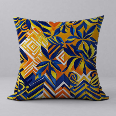 Abstract Reversible Throw Pillow