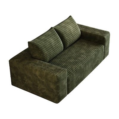 71" 3Setaser Sofa,Corduroy Fabric,Deep Seat Couches,Comfy Loveseat Sofa,No Assembly,1Pcs For Living Room, Bedroom,Conference Room ,Apartment
