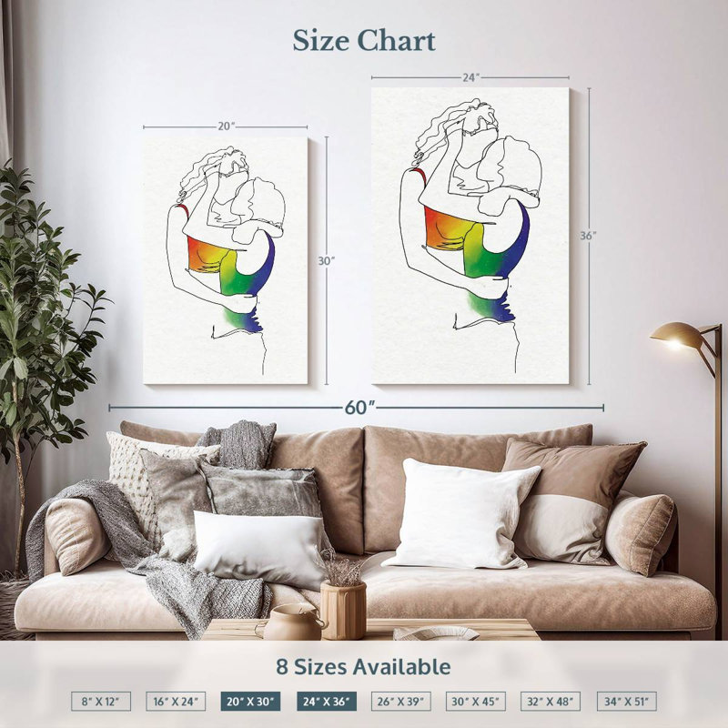 Lesbians In Love, 36" H x 24" W