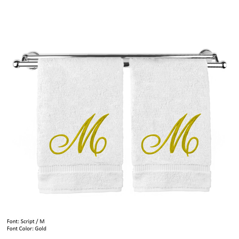 Super Plush Washcloth, White/Gold, M
