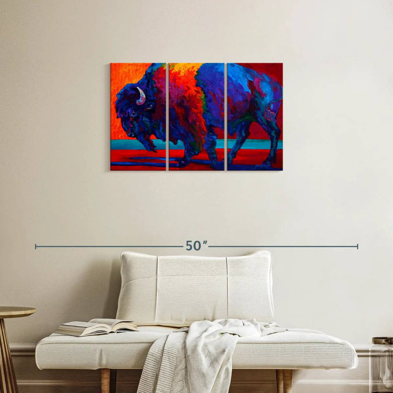 Abstract Bison, 20" H x 33" W