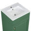 Meuble-lavabo de 20 po avec lavabo, meuble-lavabo avec tablette de porte et tablette réglable, vert