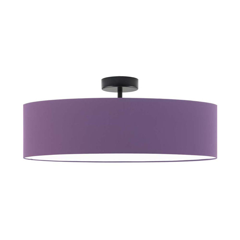 Audriona Semi Flush Mount, Black, 35cm H x 60cm W x 60cm D, Violet