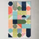 Glory Geometric Handmade Tufted Wool Blue/Green/Light Orange Area Rug