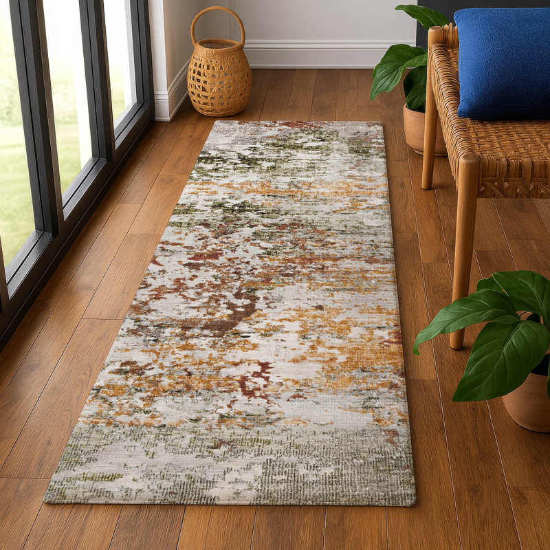 Premium Machine Washable Ashington AMF1830 Modern Rug, Runner 2'3" x 7'6"