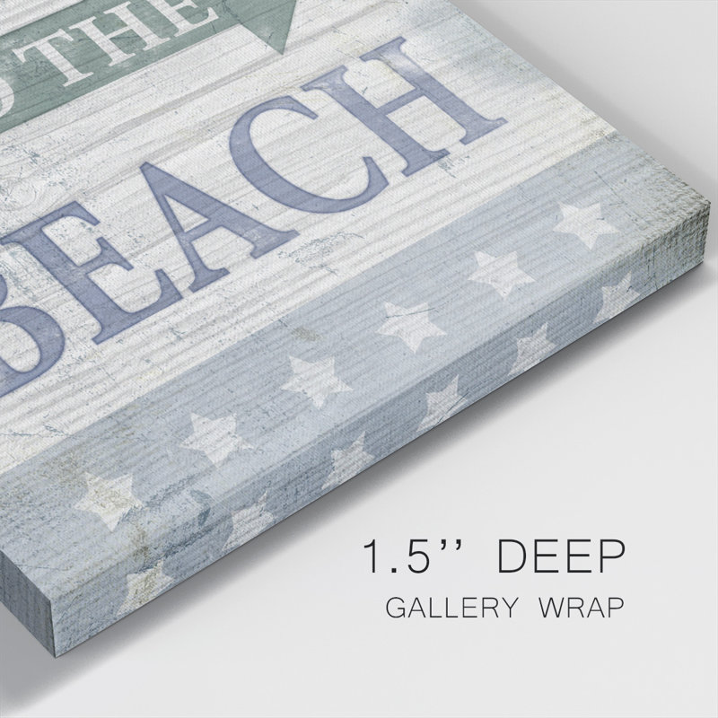 «Beach Sign VII», reproduction sur toile tendue, H 16 po x l 16 po x P 1 po