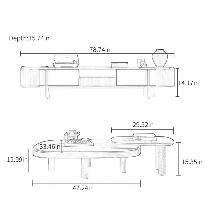 Combinaison meuble télé Design Sens